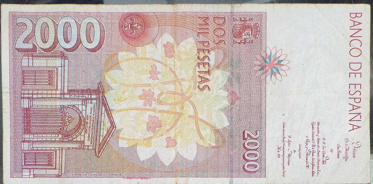Spain 2000 Pesetas 1992