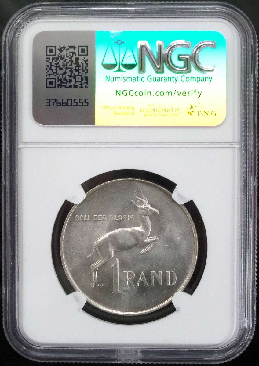 RSA 1 Rand 1966A - NGC MS62 - *Tag Ear*