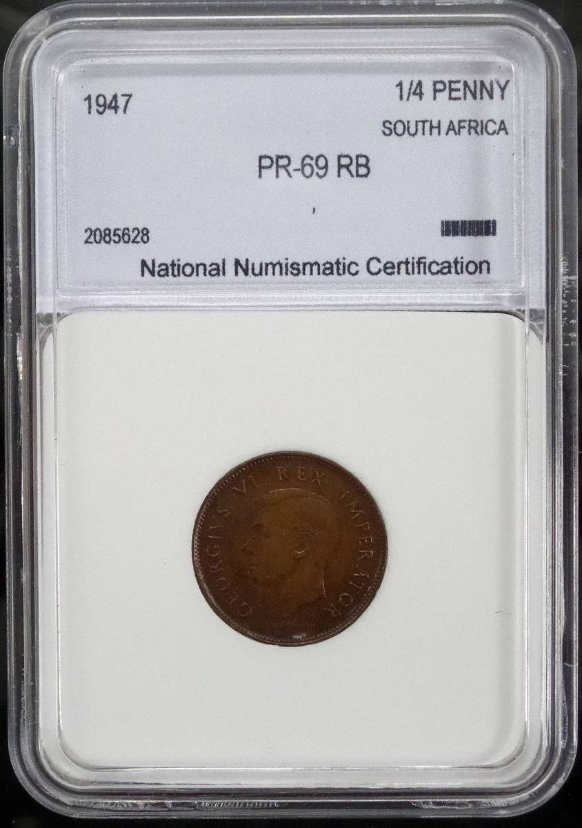 SA Union 1/4 Penny 1947 - NNC PR69 RD