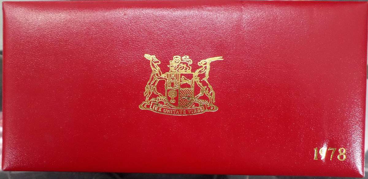 RSA 1978 short Proof Set in long box - Silver R1 coin, no gold