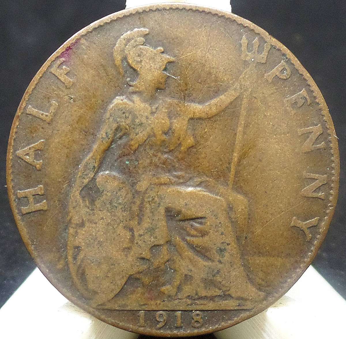 UK 1/2 Penny 1918