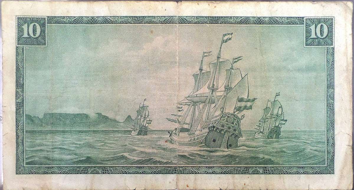 *R1 Auction* RSA 10 Rand late 1960's(TW de Jongh 1st Issue) - W9 Replacement