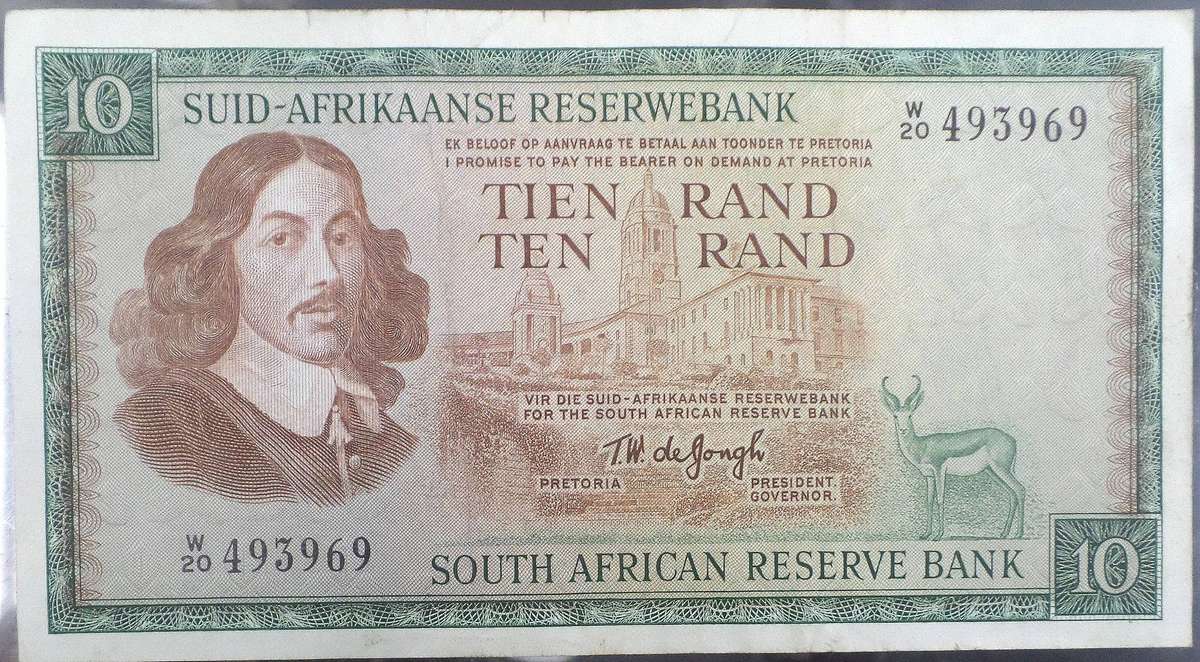 *R1 Auction* RSA 10 Rand 1976(TW de Jongh 3rd Issue) - W20 Replacement