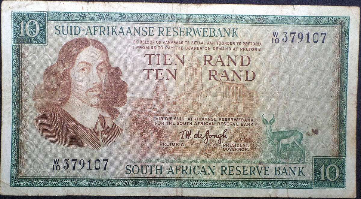 RSA 10 Rand 1967(TW de Jongh 1st Issue) - W10 Replacement