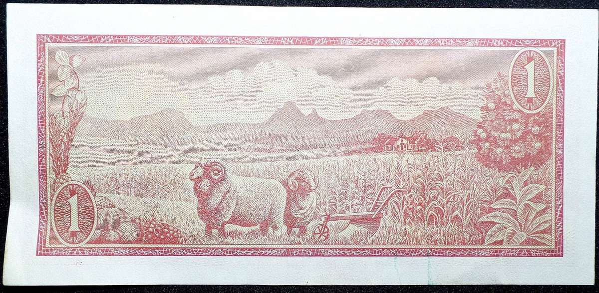 RSA 1 Rand 1976(TW de Jongh 3rd Issue) - 444999 Serial no.