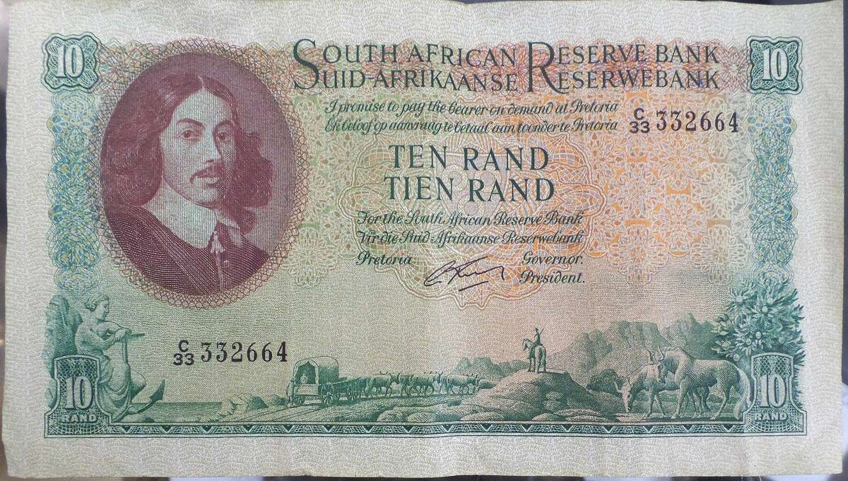 RSA 10 Rand 1962 (Rissik 1st issue) - Nice condition