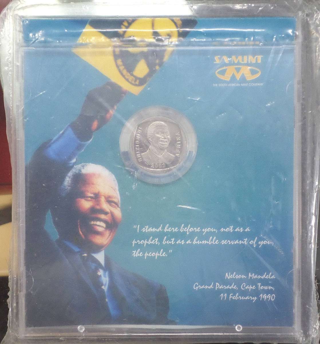 *R1 Auction* RSA 5 Rand 2000 Smiley Mandela