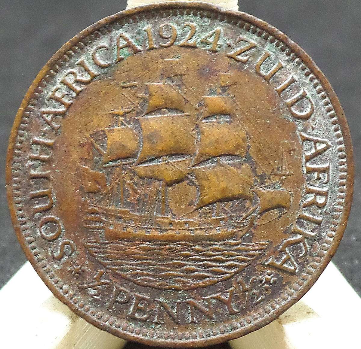 *R1 Auction* SA Union 1/2 Penny 1924