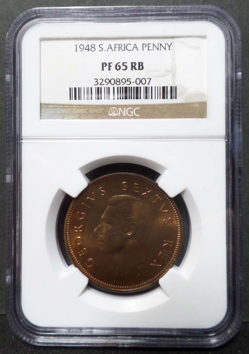 SA Union 1 Penny 1948 - NGC PF65 RB