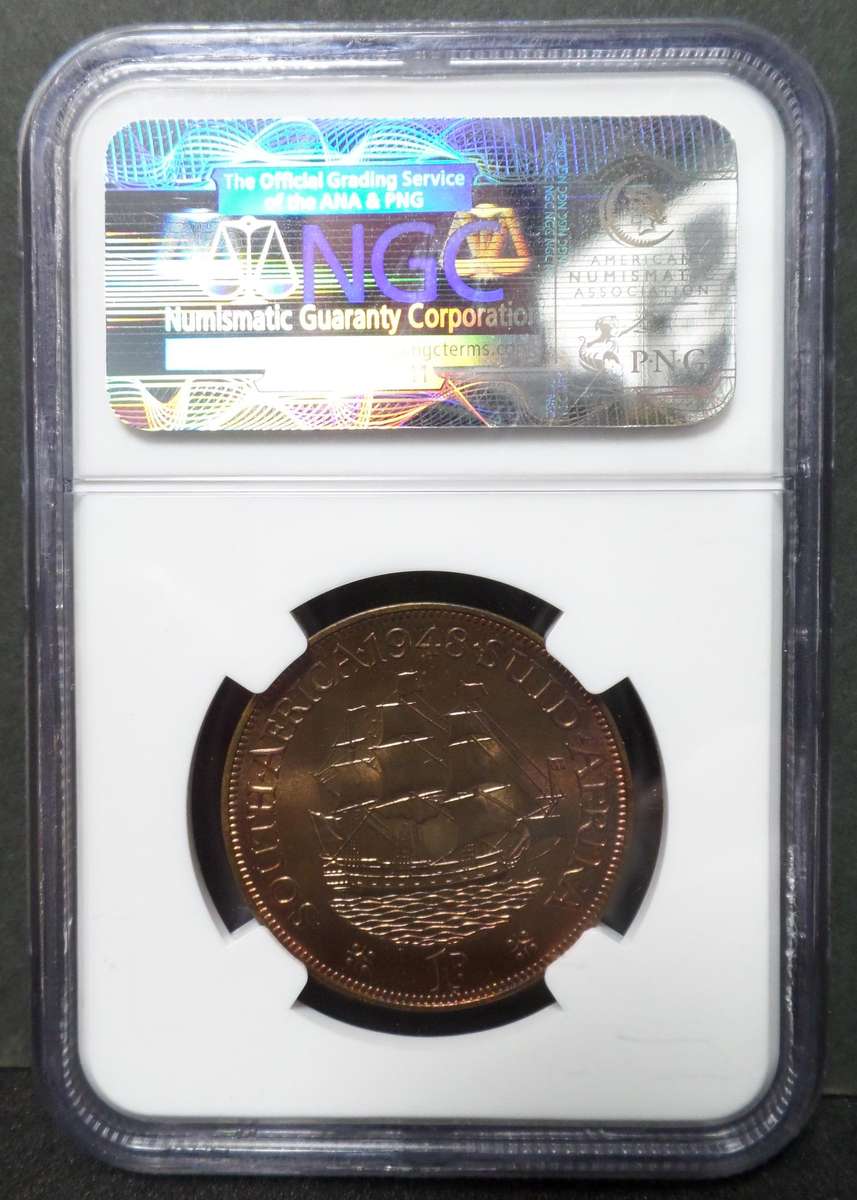 SA Union 1 Penny 1948 - NGC PF65 RB