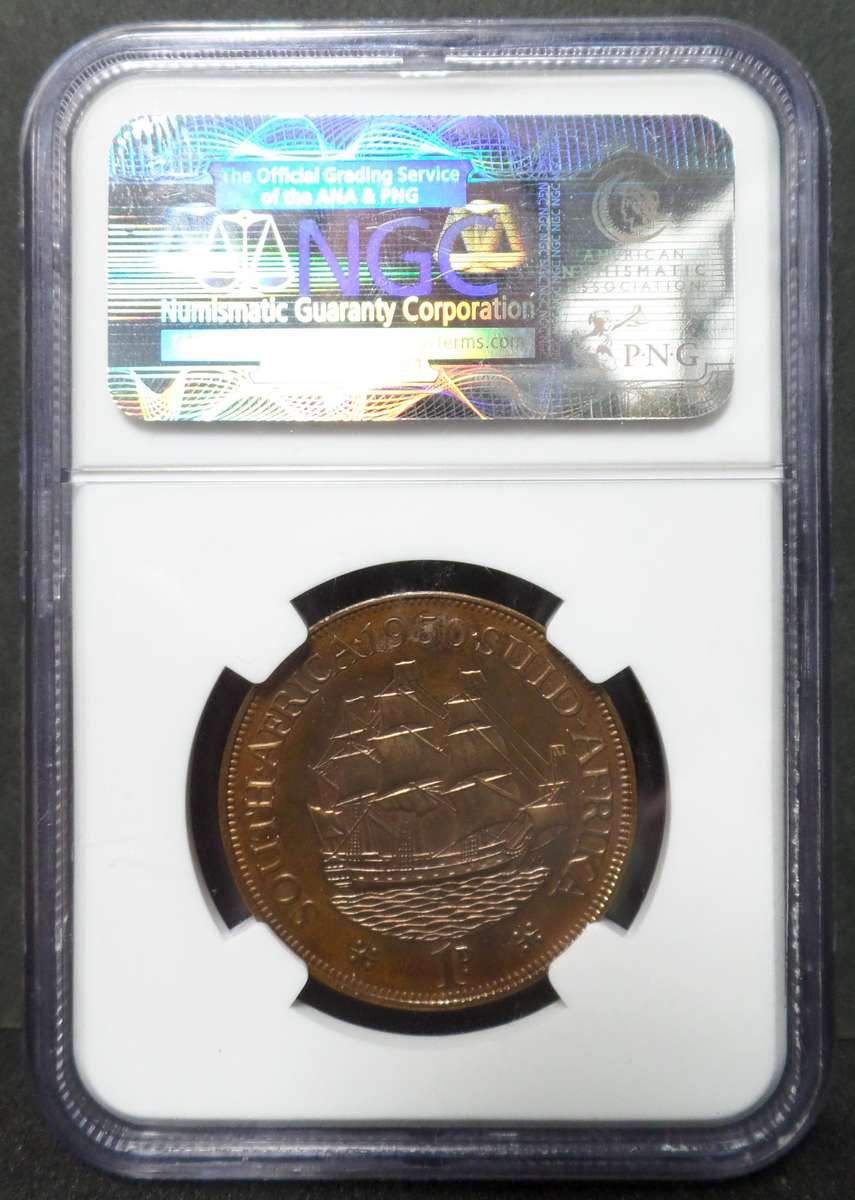 SA Union 1 Penny 1950 - NGC PF65 BN - *Top Pop*