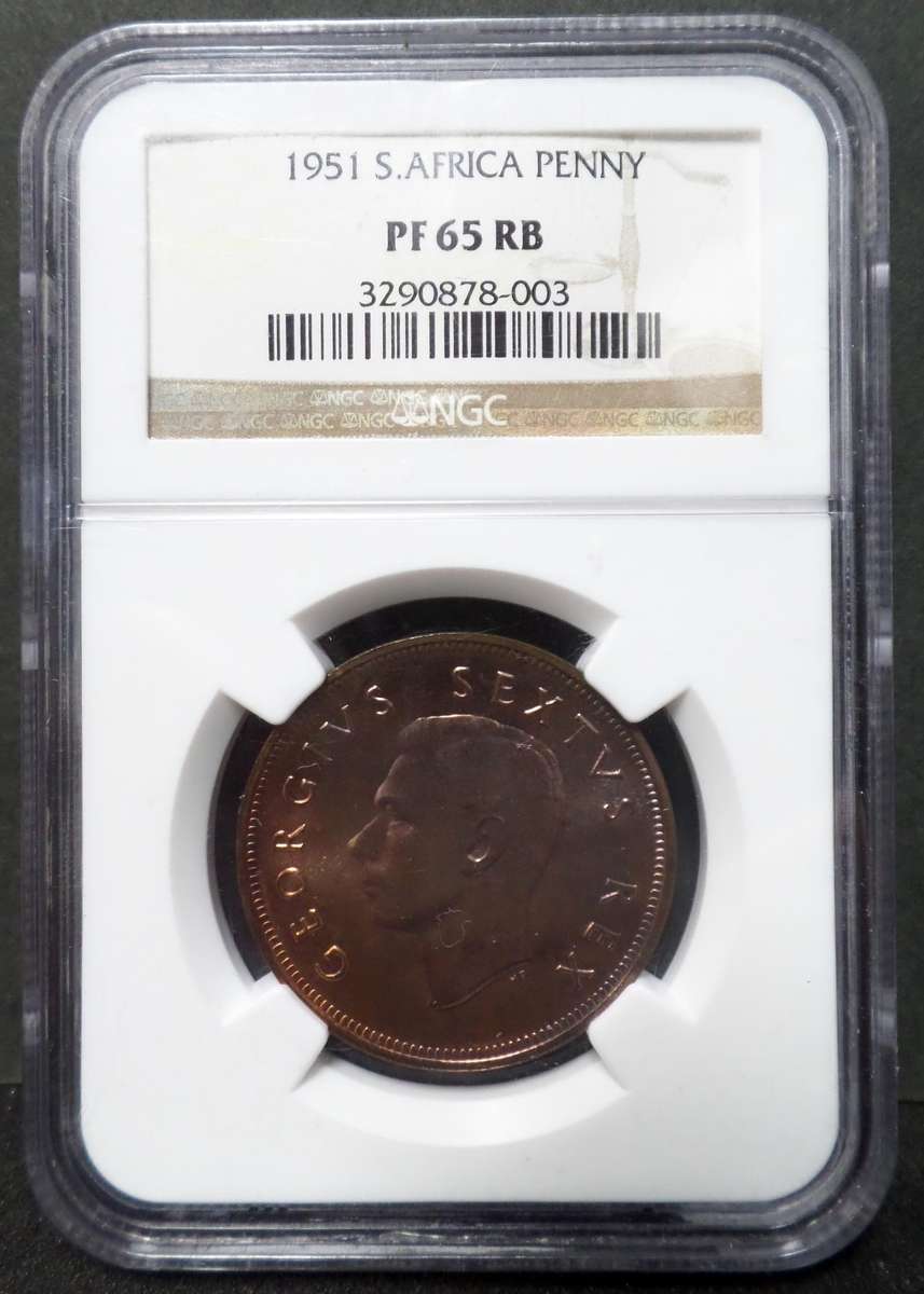 SA Union 1 Penny 1951 - NGC PF65 RB