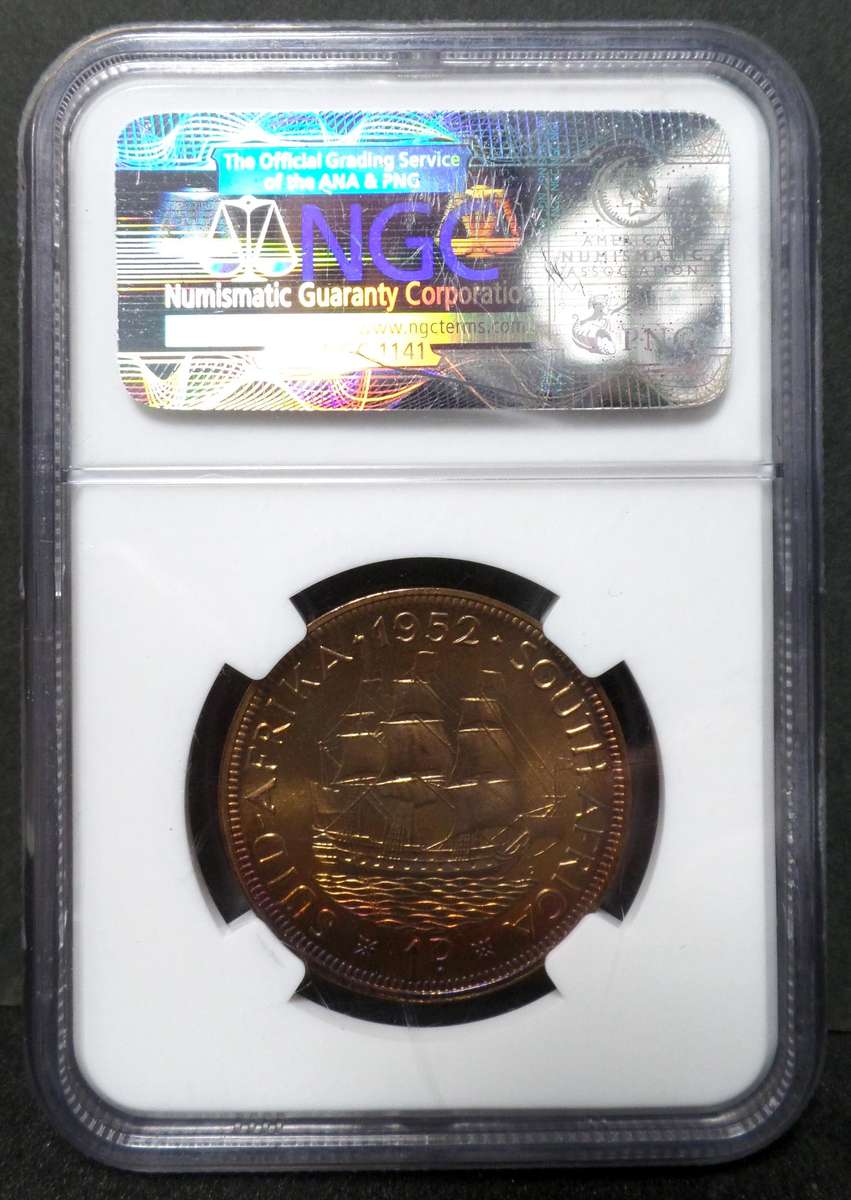 SA Union 1 Penny 1952 - NGC PF66 RB