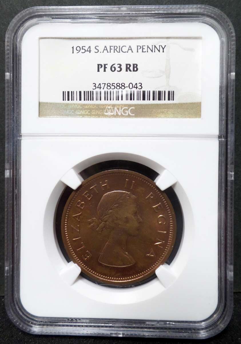 SA Union 1 Penny 1954 - NGC PF63 RB
