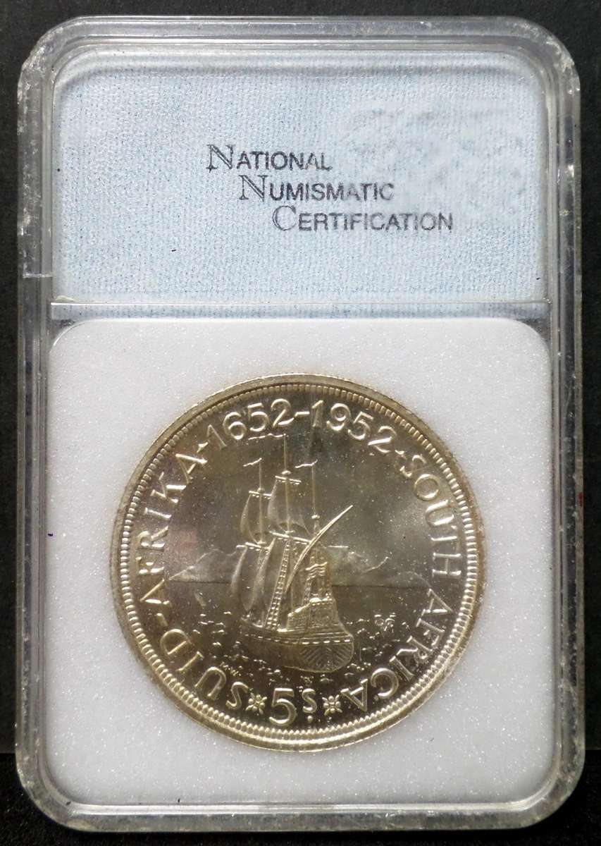 SA Union 5 Shillings 1952 - NNC MS68 PL