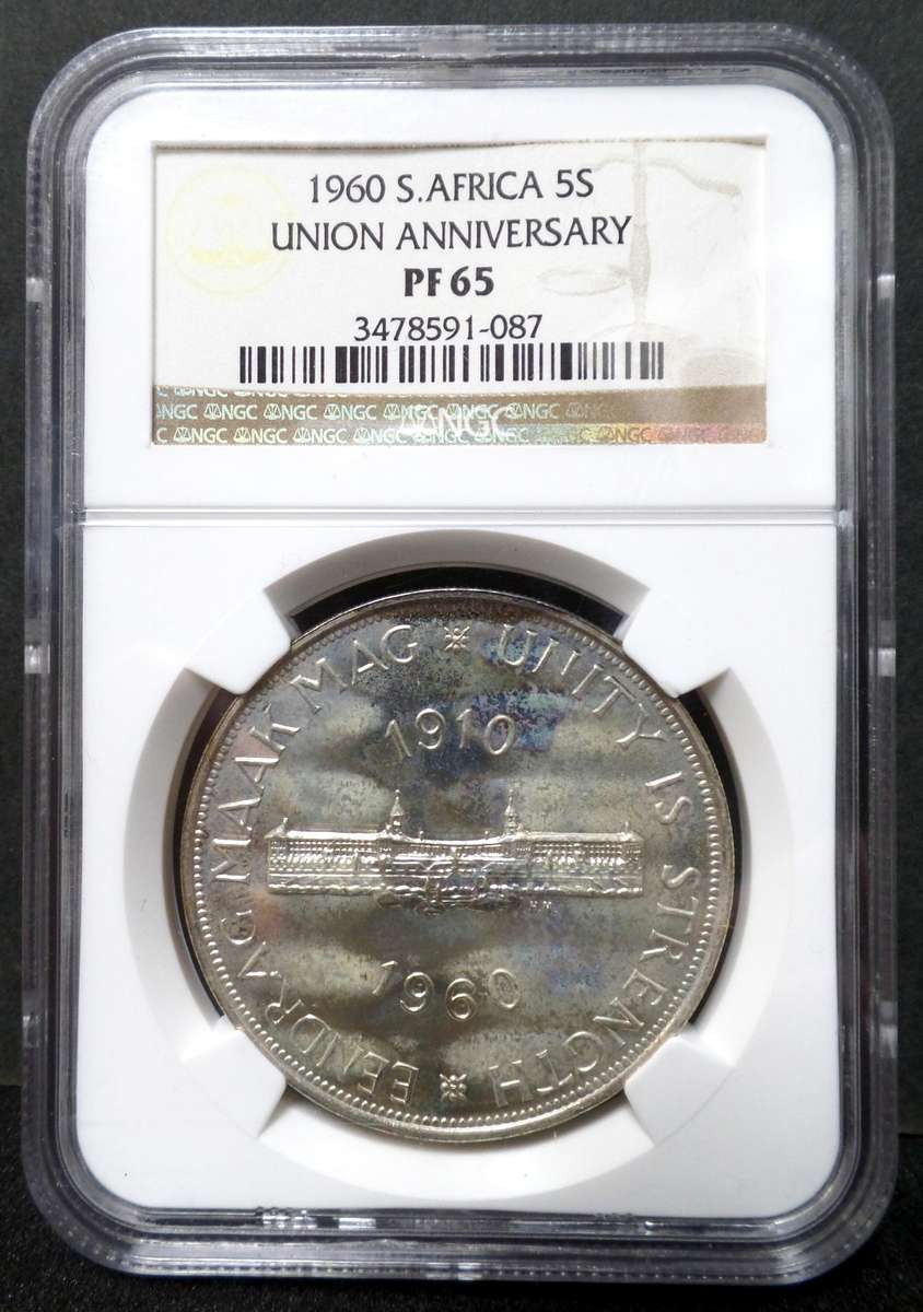 SA Union 5 Shillings 1960 - NGC PF65
