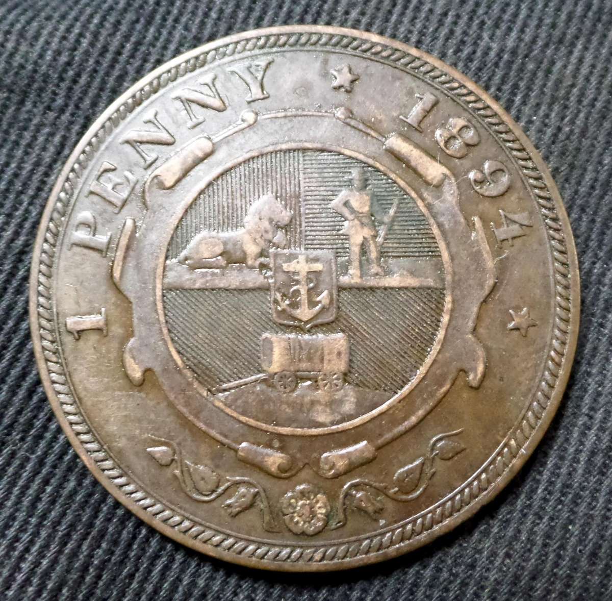 *R1 Auction* ZAR Penny 1894