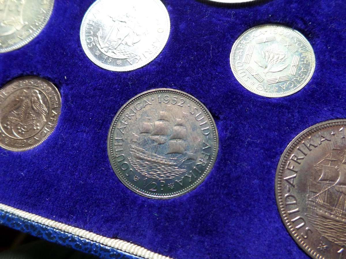 1952 SA Union long proof set - no gold