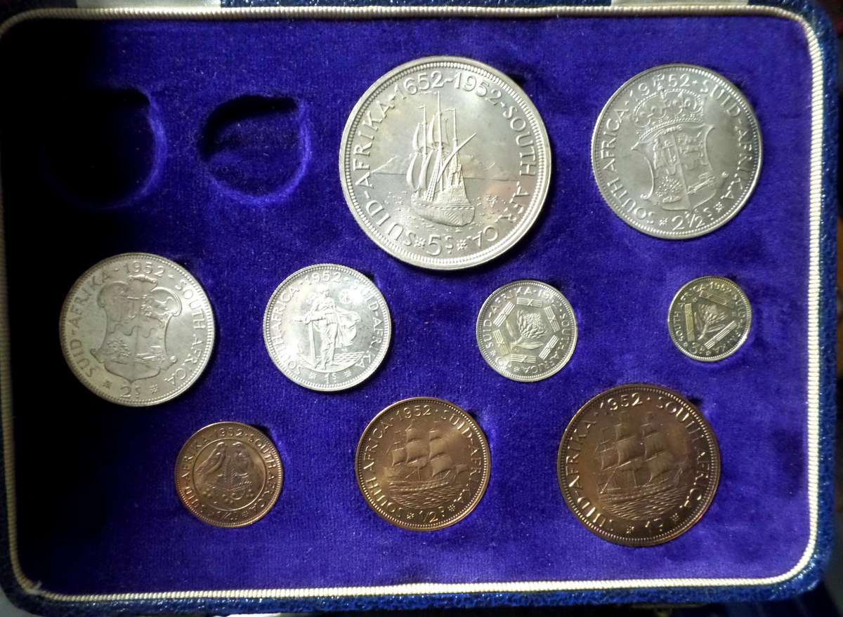 1952 SA Union long proof set - no gold