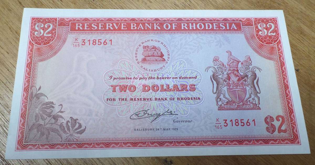 Rhodesia 2 Dollars 1979 - UNC condition