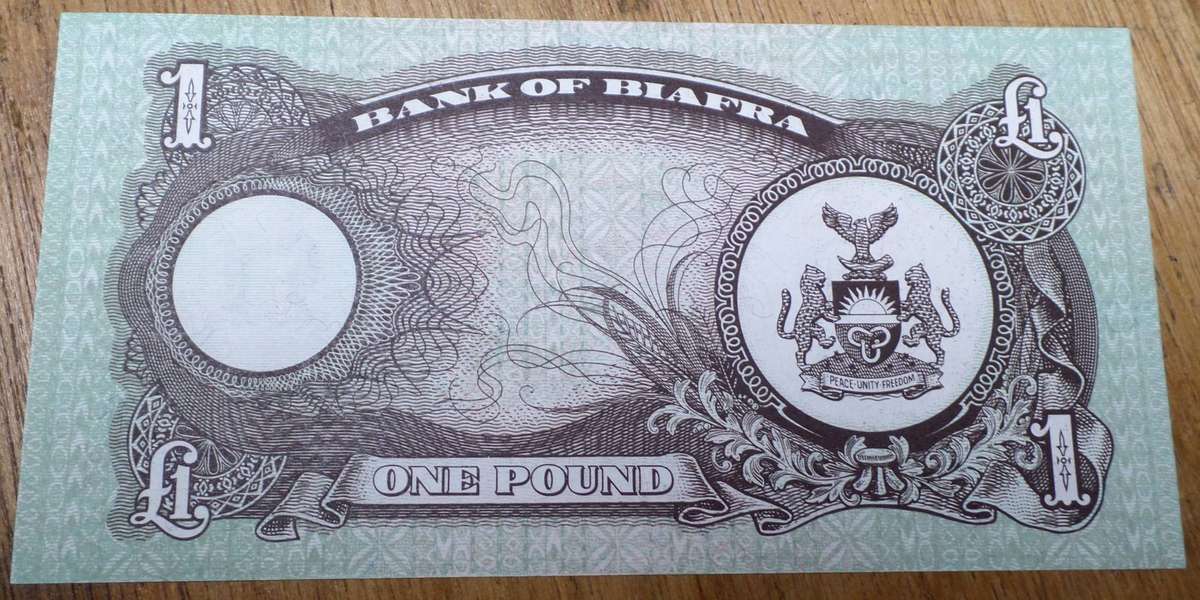 Biafra 1 Pound 1969 - UNC condition
