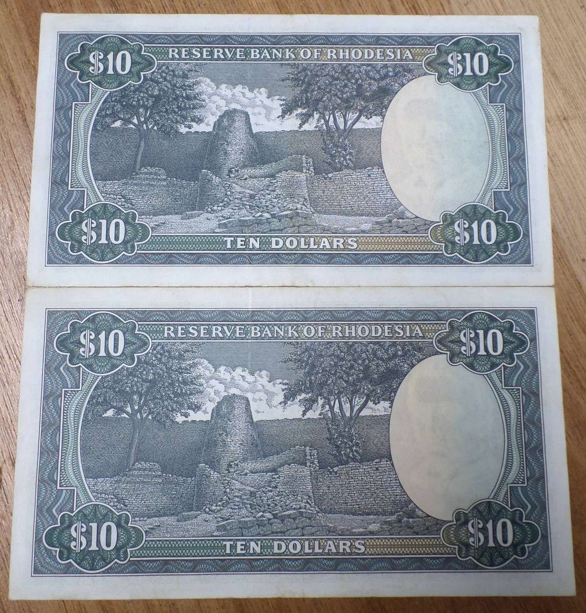 Rhodesia 10 Dollars 1973 & 1975