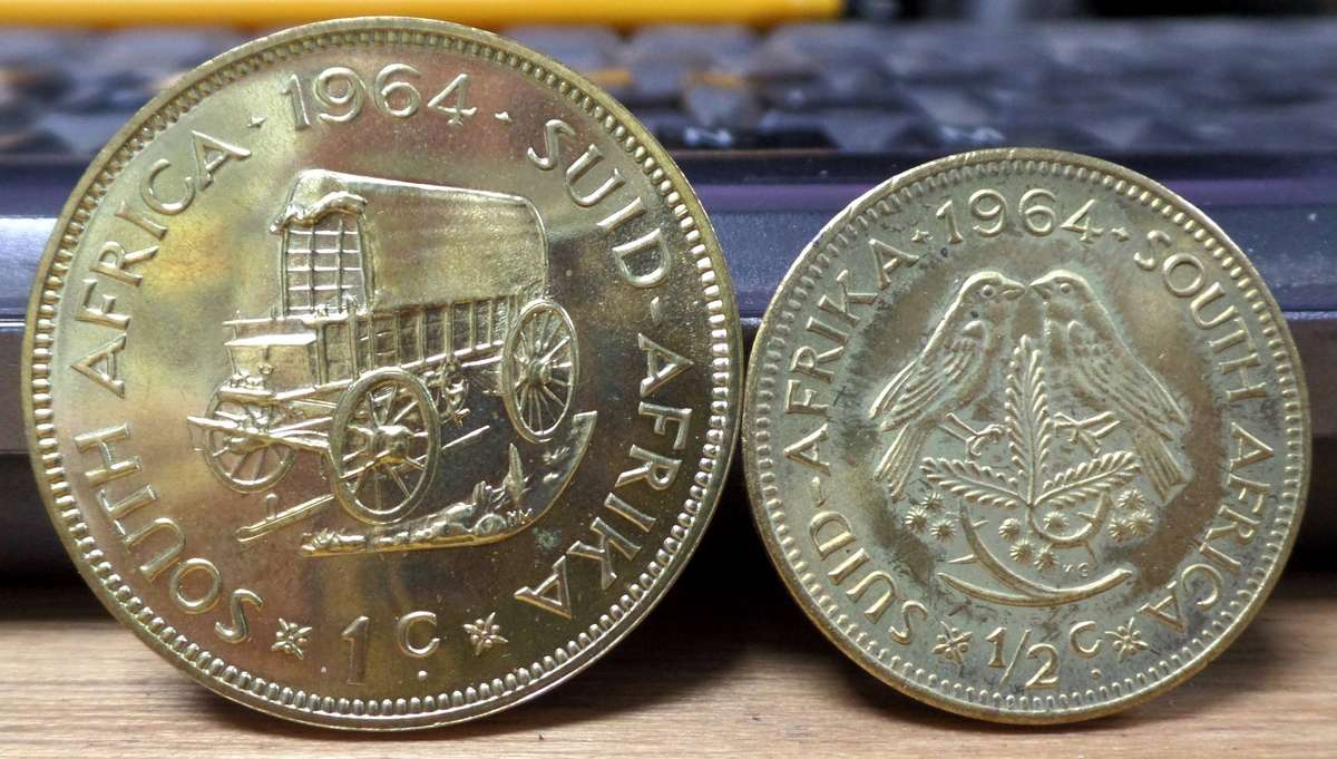 RSA 1/2 & 1 Cent 1964 - Nice condition
