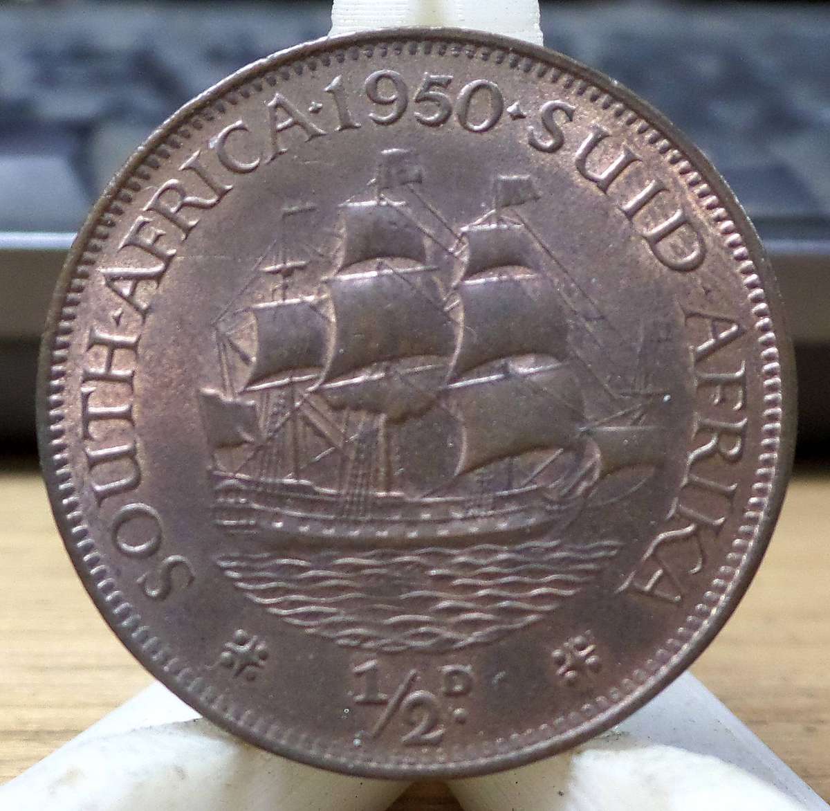 *R1 Auction* SA Union 1/2 Penny 1950 - Nice condition