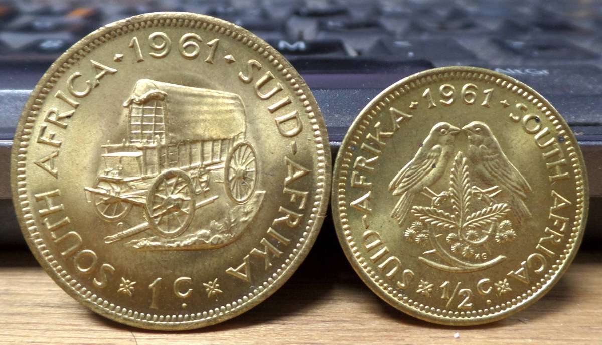 RSA 1/2 & 1 Cent 1961 - Nice condition