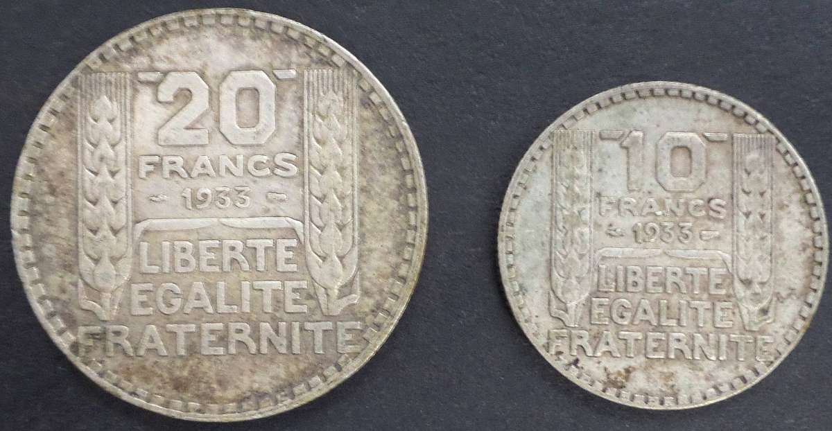 France 10 & 20 Francs 1933