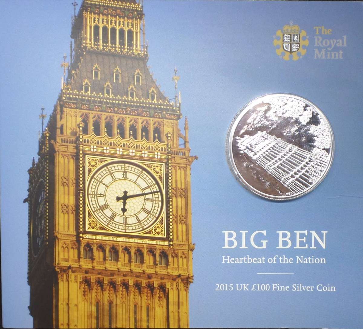 2oz Fine Ag - UK 100 Pounds 2015 *Big Ben*