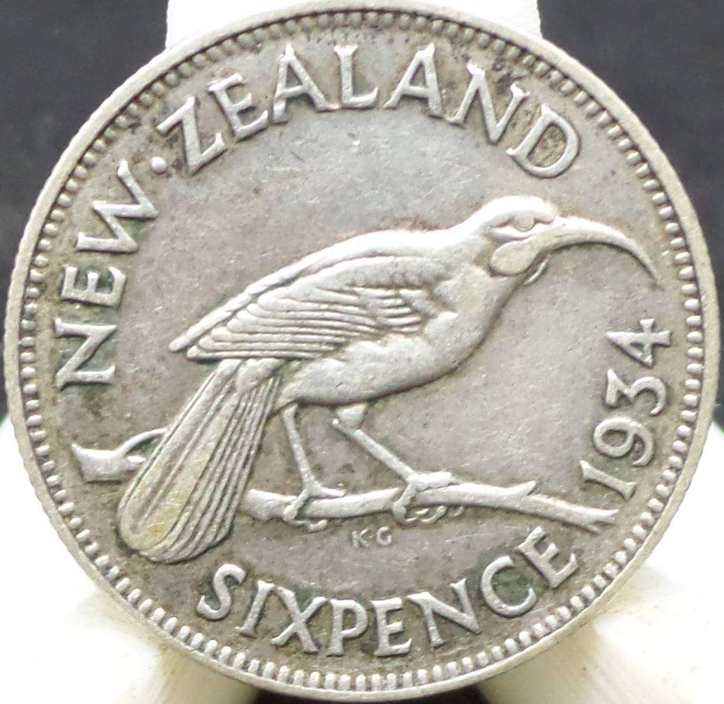 New Zealand 6 Pence 1934