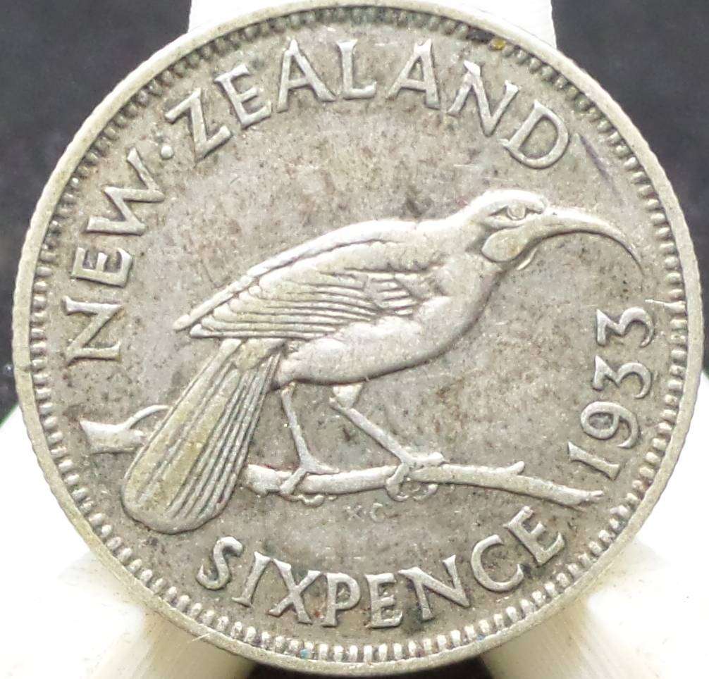 New Zealand 6 Pence 1933