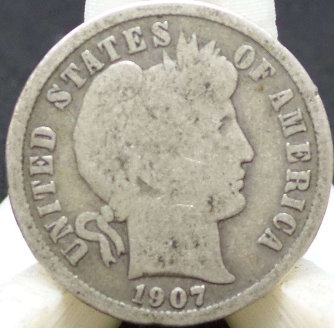 USA 10 Cents 1907 - Barber Dime