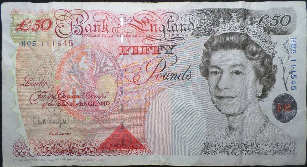 England 50 Pounds 1994