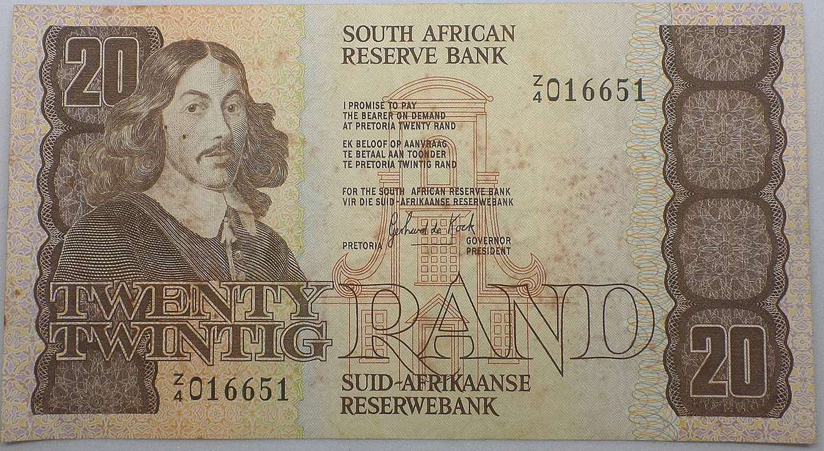 RSA 20 Rand 1981(G de Kock 1st Issue) - Z4 Replacement - Filler note