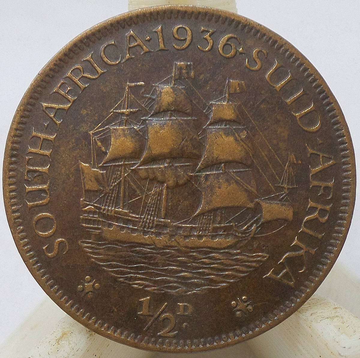 SA Union 1/2 Penny 1936