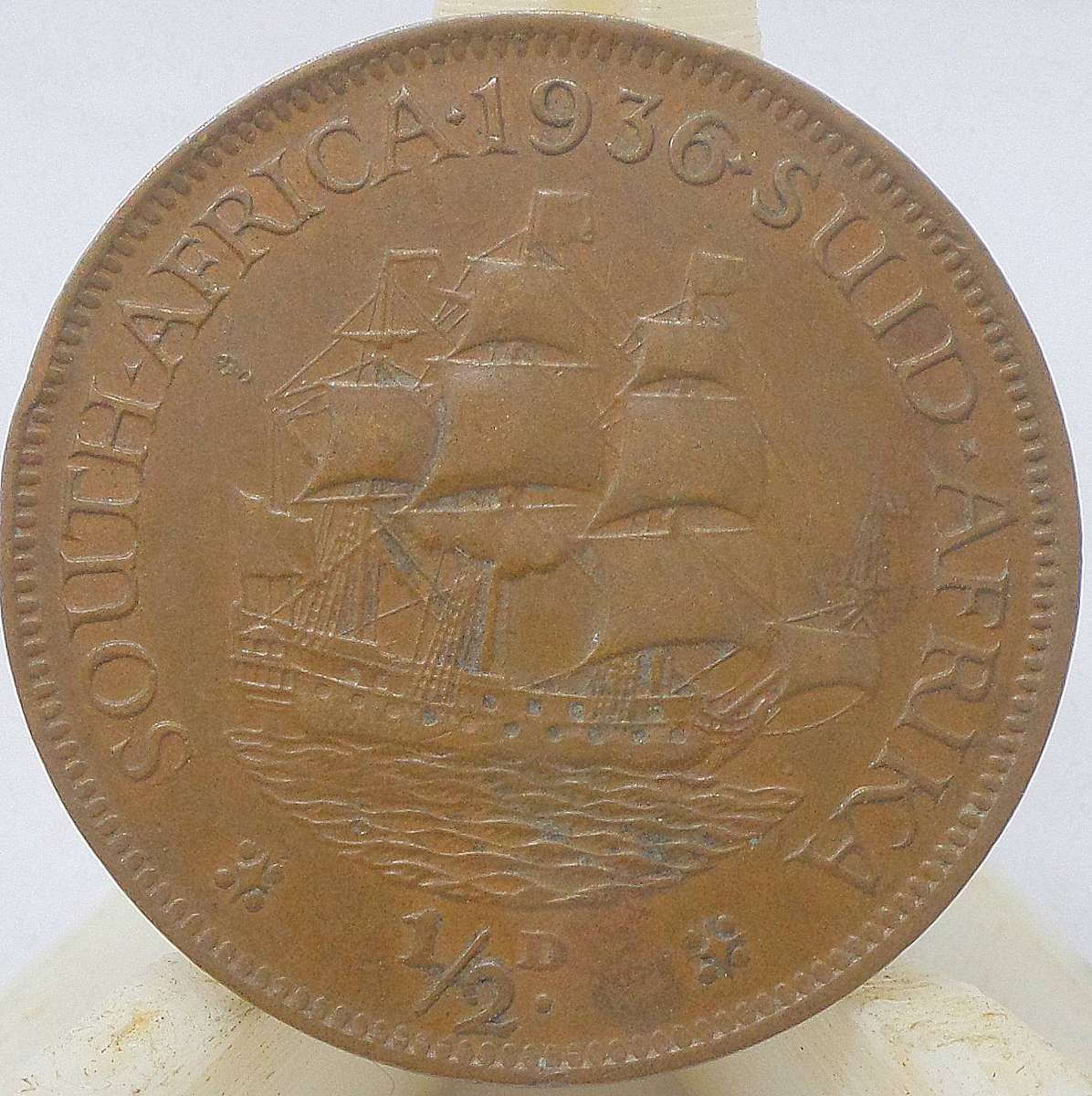 SA Union 1/2 Penny 1936 - EF+ condition