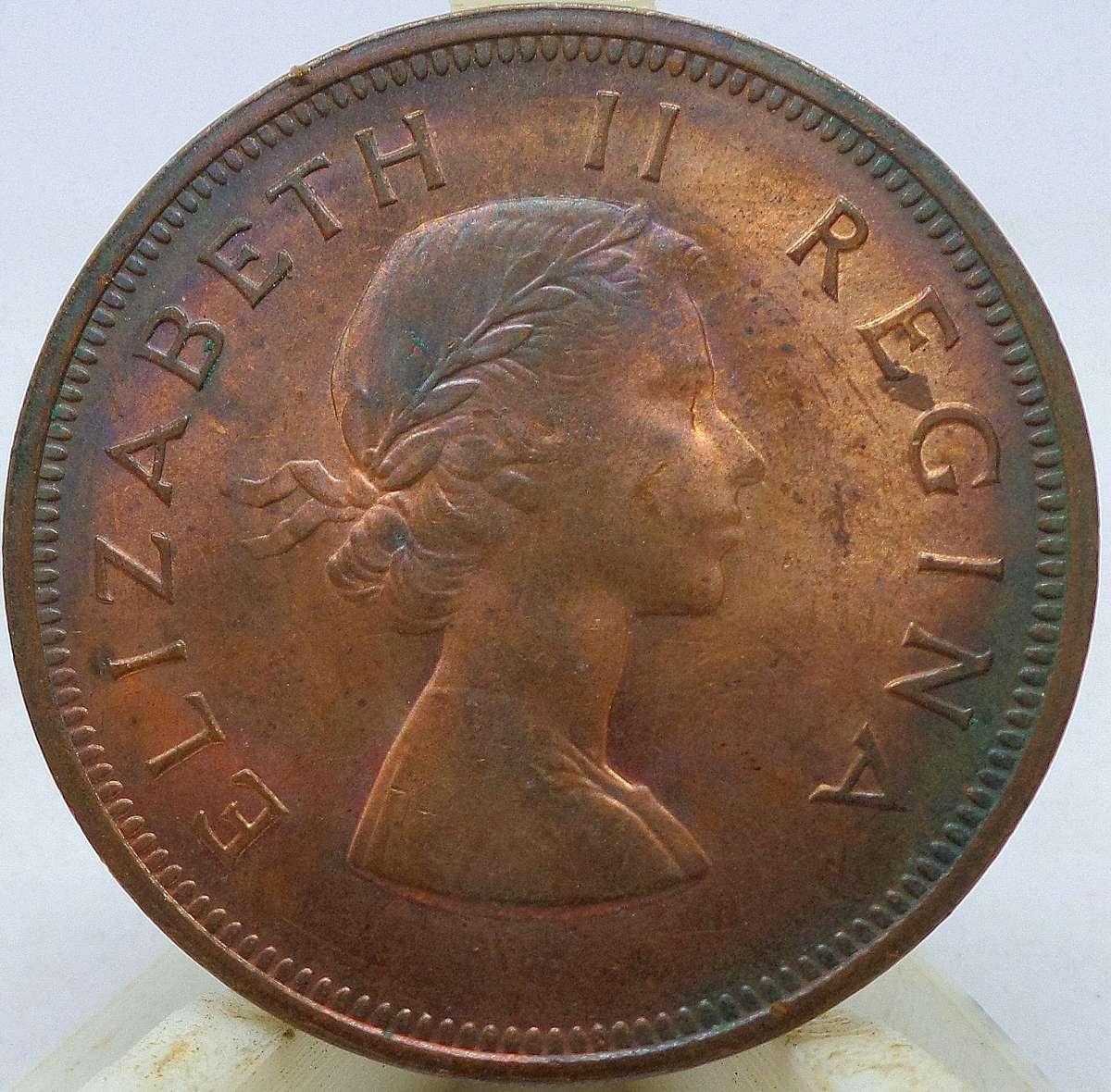 SA Union 1 Penny 1955 - aUNC condition with toning