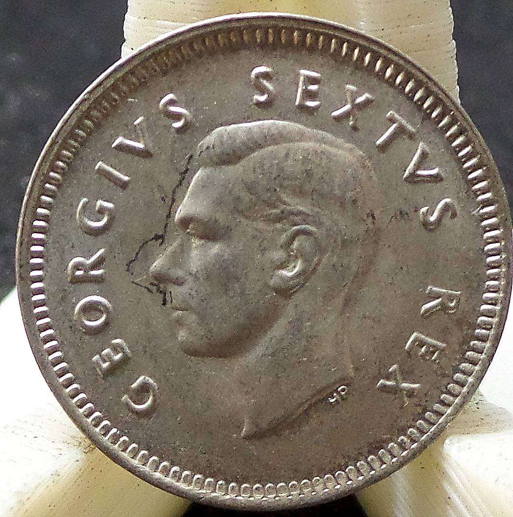 SA Union 3 Pence 1949 - aUNC condition