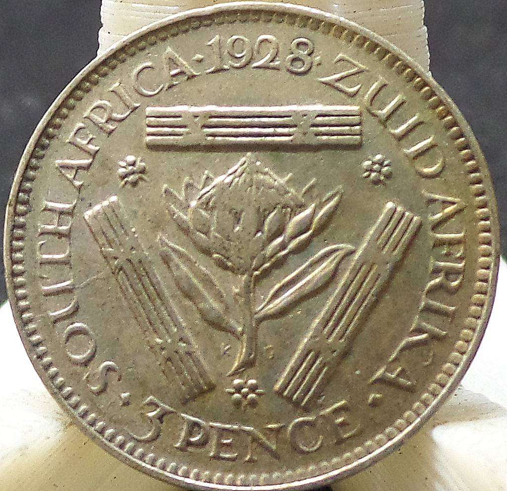 SA Union 3 Pence 1928 - *Scarce*