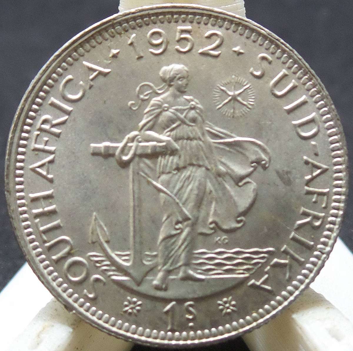 SA Union 1 Shilling 1952 - aUNC condition
