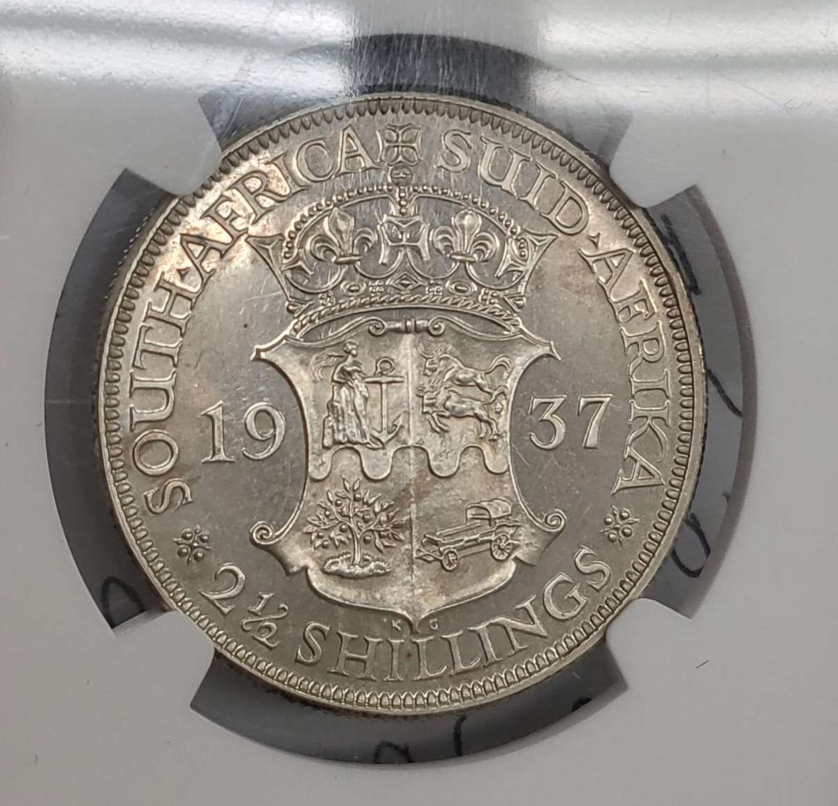 SA Union 2.5 Shillings 1937 - Proof 63 Cameo