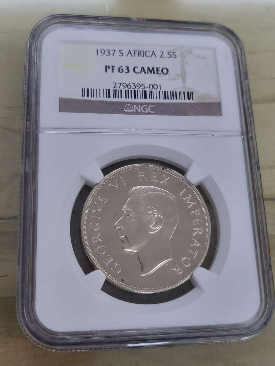 SA Union 2.5 Shillings 1937 - Proof 63 Cameo