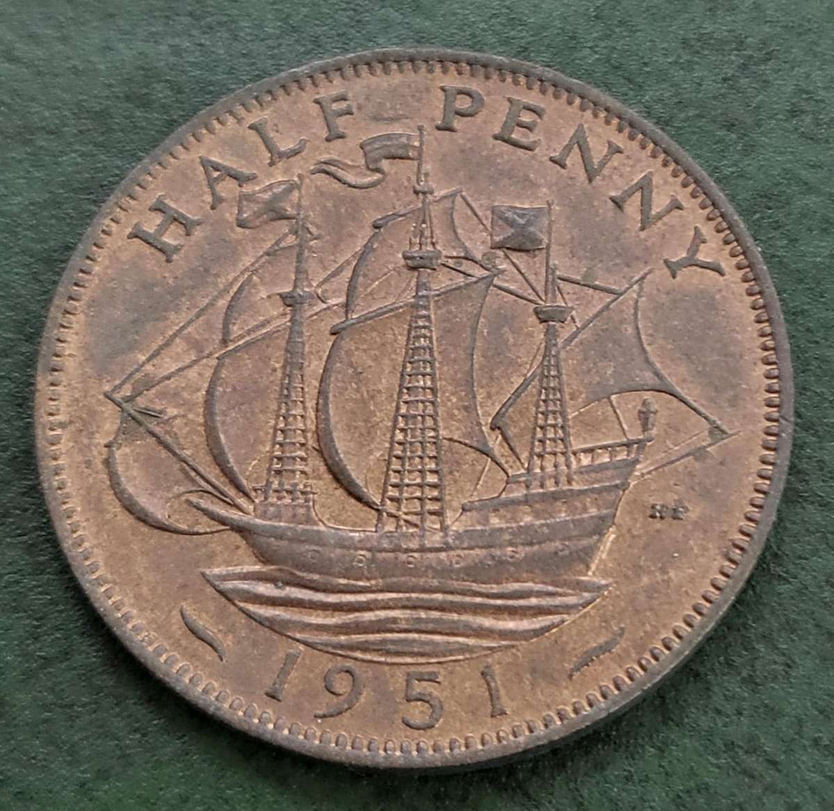 Britain Half Penny 1951