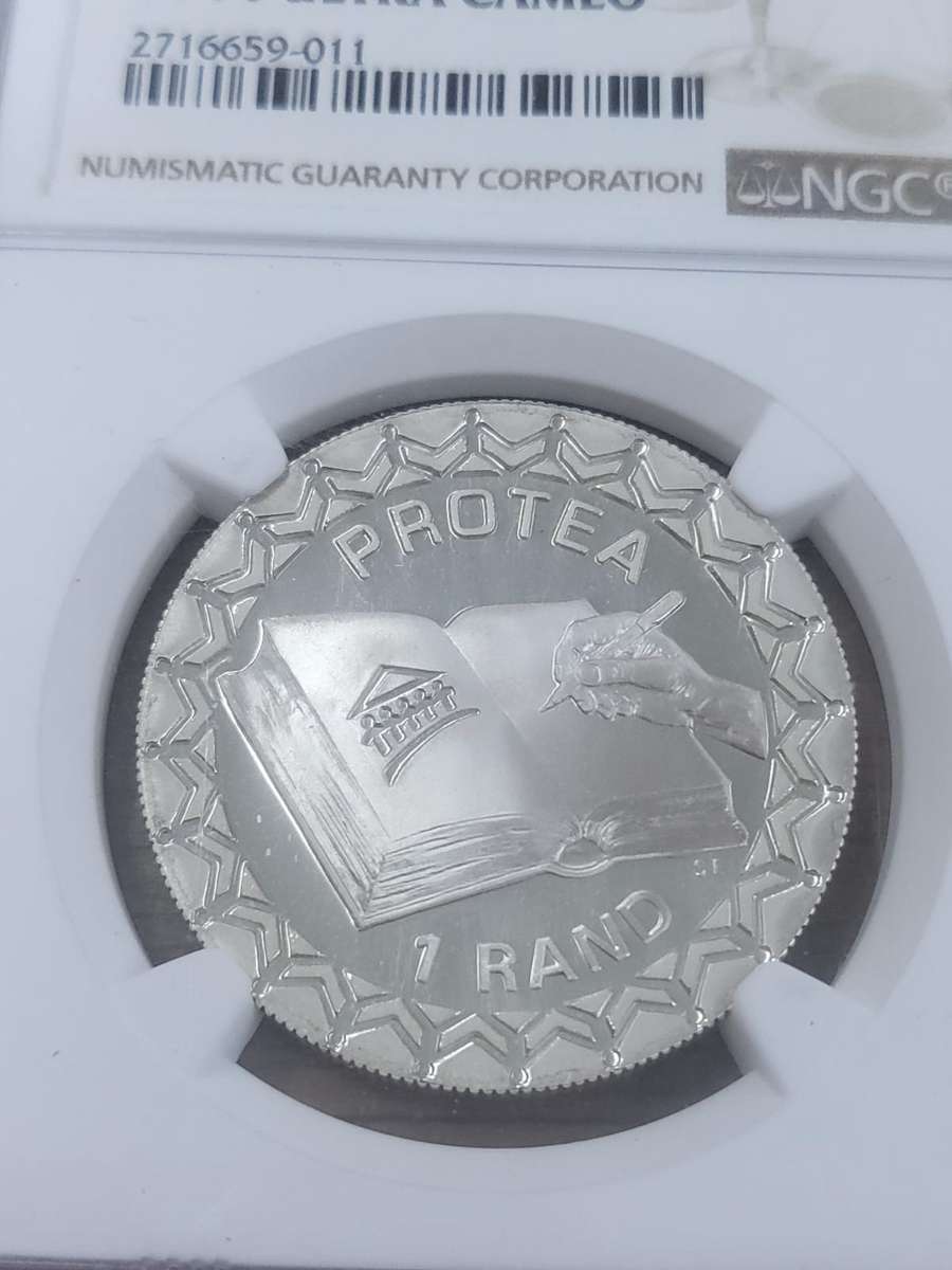 RSA 1996 Silver One Rand: Constitution - NGC PF70 Ultra Cameo: Top Pop - Low Mintage: 2931