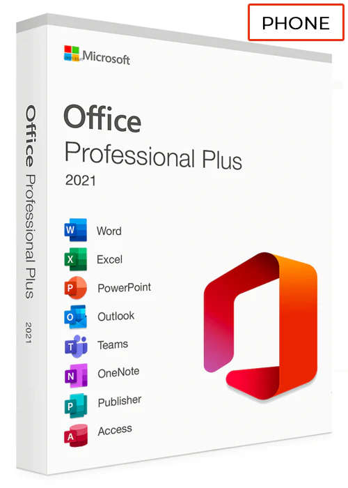MS Office Professional Plus 2021 Retail Key - Phone Activation