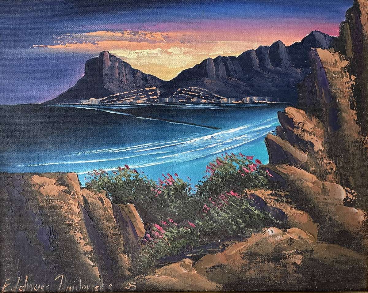 ORIGINAL - EDELWEISS DIEDERICKS -  OIL ON BOARD SIGNED AND DATED -  HOUT BAY