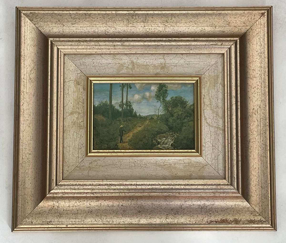 HANS THOMA - DER WANDERER - ORIGINAL GERMAN REPRODUCTION - CERTIFICATE ATTACHED