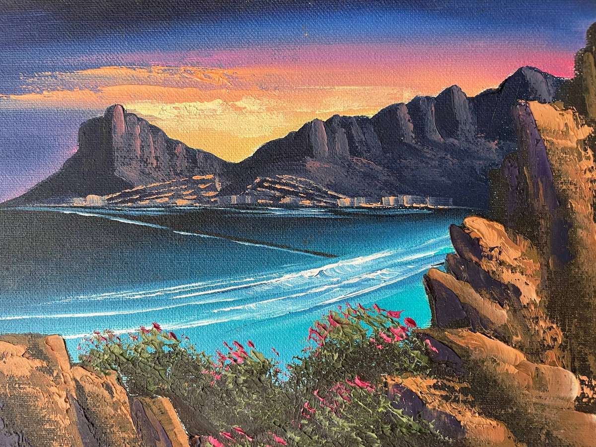 ORIGINAL - EDELWEISS DIEDERICKS -  OIL ON BOARD SIGNED AND DATED -  HOUT BAY